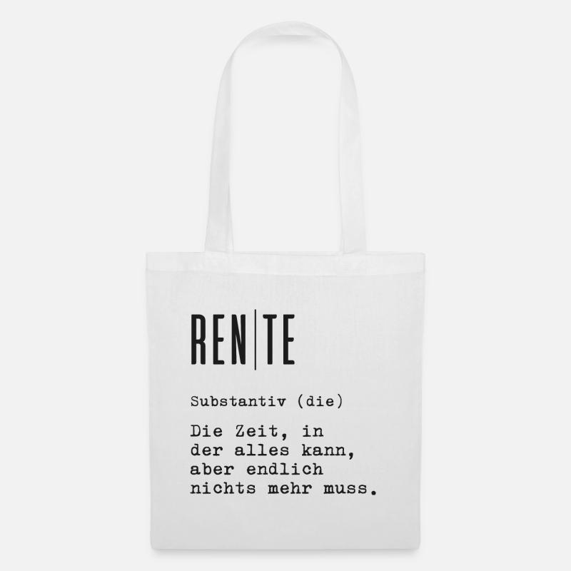 Rente - Stoffbeutel - Weiß