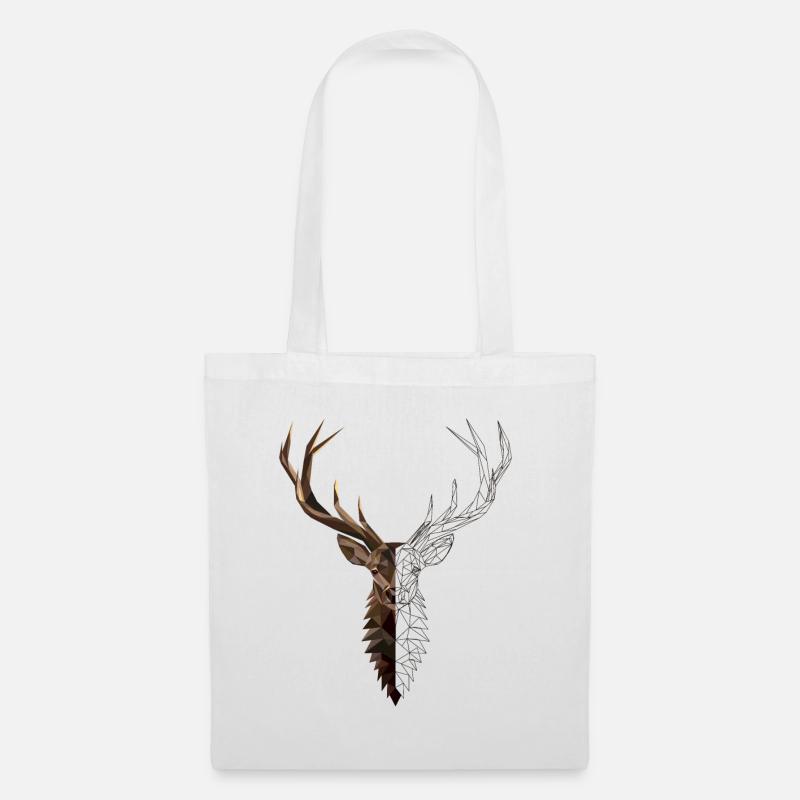 cerf - Sac en tissu - blanc
