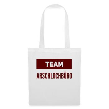 TEAM A-lochbüro. Lustiges T-Shirt für ein Büro : ) - Stoffbeutel - Weiß - Vorne