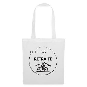 CADEAU CYCLISTE RETRAITÉ -CYCLISME DÉPART RETRAITE - Sac en tissu - blanc - Devant
