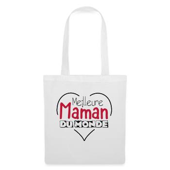 Meilleure Maman du monde vecteur - Sac en tissu - blanc - Devant