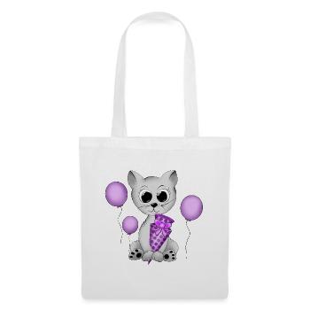 Katze - Stoffbeutel - Weiß - Vorne