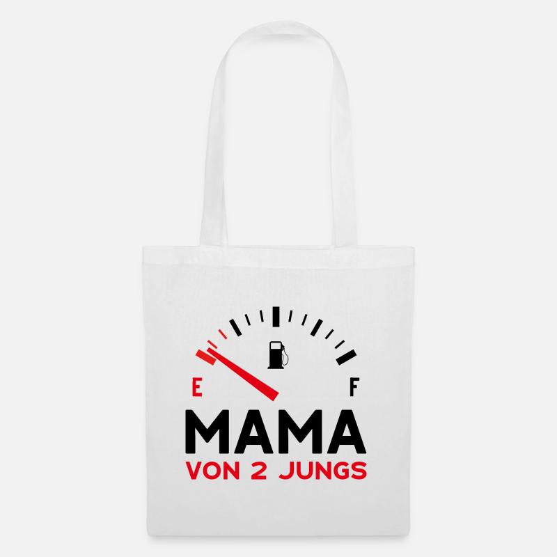 MAMA 2 SÖHNE MUTTERTAG MUTTER ZWEI JUNGEN - Stoffbeutel - Weiß