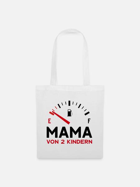 MAMA 2 KINDER MUTTER ZWEI KINDER MUTTERTAG - Stoffbeutel - Weiß