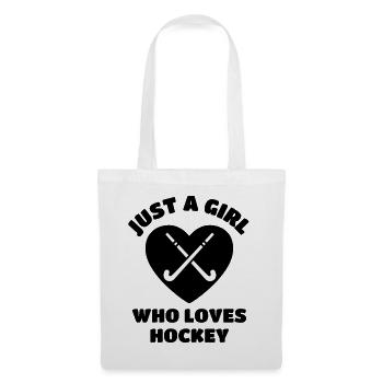 Juste une fille qui aime le hockey. - Sac en tissu - blanc - Devant