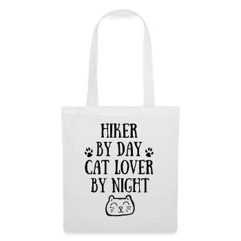 Hiker by day. Cat lover by night. - Tote Bag - white - Front