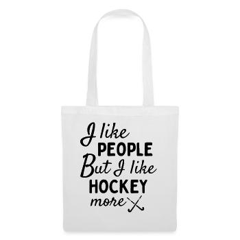 I like people BUT I like hockey more - Tote Bag - white - Front