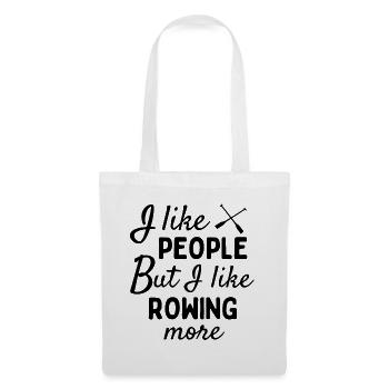 I like people BUT I like rowing more. - Tote Bag - white - Front