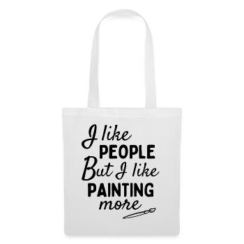 J’aime les gens MAIS j’aime plus peindre - Sac en tissu - blanc - Devant