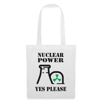 L’énergie nucléaire, oui s’il vous plaît, l’énergie nucléaire - Sac en tissu - blanc - Devant