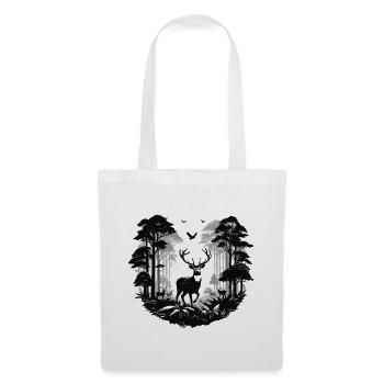 Deer Forest Panorama Wild Animals Hunting Outdoor - Tote Bag - white - Front