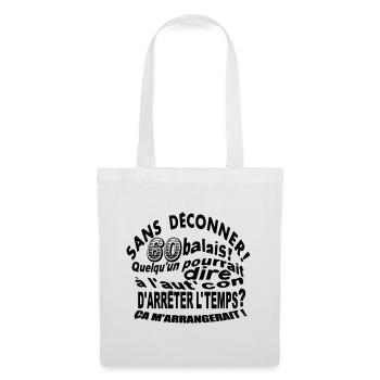 60 ans / anniversaire 60 ans / t-shirt 60 ans - Sac en tissu - blanc - Devant