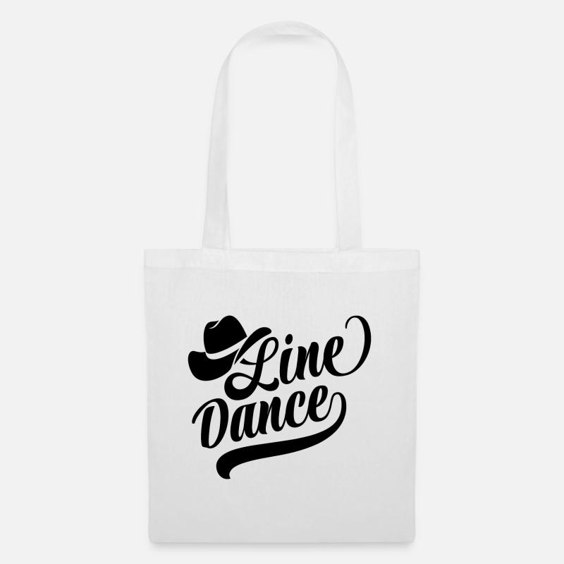 Linedance Linedancing Country Fan - Sticker - Stoffbeutel - Weiß