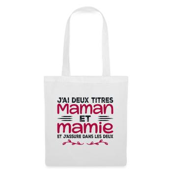 I have two titles Mom and Granny | Mother's Day - Tote Bag - white - Front