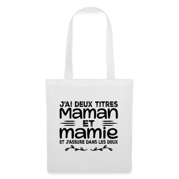 I have two titles Mom and Granny | Mother's Day - Tote Bag - white - Front