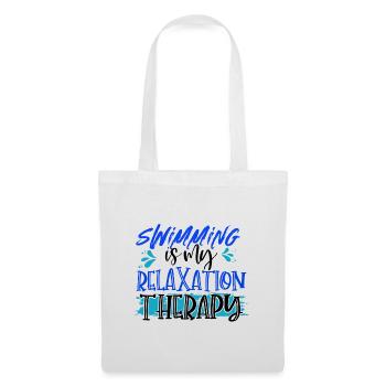 Cadeaux de nageur La natation est ma thérapie de relaxation - Sac en tissu - blanc - Devant