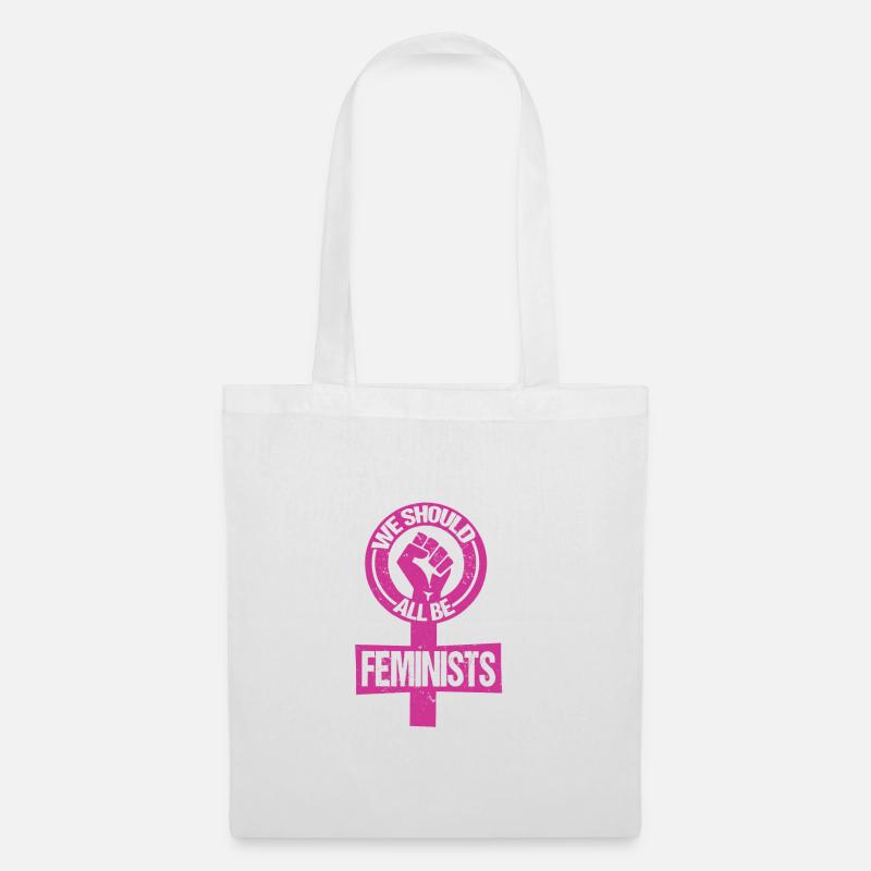 Feminismus-Geschenk Wir sollten alle Feministinnen sein - Stoffbeutel - Weiß