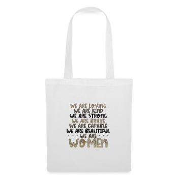 Femmes Cadeaux Aimer Gentil Fort Courageux Capable - Sac en tissu - blanc - Devant