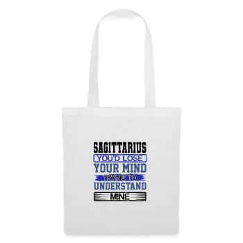 Le don du Sagittaire perd la tête en essayant de comprendre - Sac en tissu - blanc - Devant