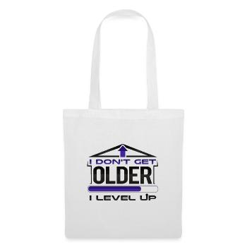 Idée de cadeau d’anniversaire Ne vieillissez pas, je monte de niveau - Sac en tissu - blanc - Devant