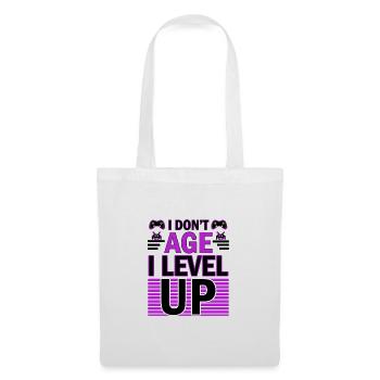 Anniversaire du joueur Ne vieillissez pas Le jeu de niveau supérieur - Sac en tissu - blanc - Devant