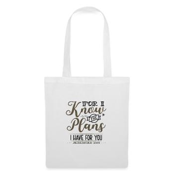 Le christianisme connaît les plans que j’ai pour toi Jérémie - Sac en tissu - blanc - Devant