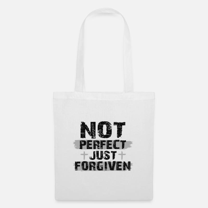 Christentum Geschenke nicht perfekt nur vorhergesagt - Stoffbeutel - Weiß