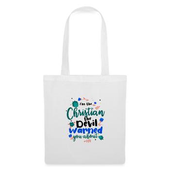 Christian the Devil Warned You About Christian - Tote Bag - white - Front