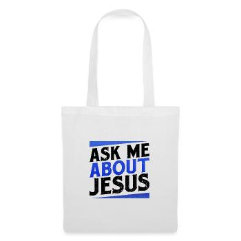 Don chrétien Posez-moi des questions sur Jésus évangélique - Sac en tissu - blanc - Devant