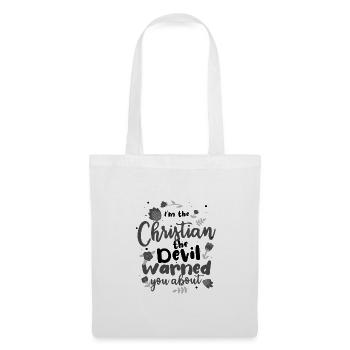 Christian the Devil Warned You About Christian - Tote Bag - white - Front