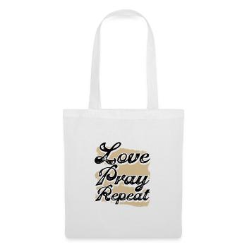 Christianity Gifts Love Pray Repeat Christian - Tote Bag - white - Front