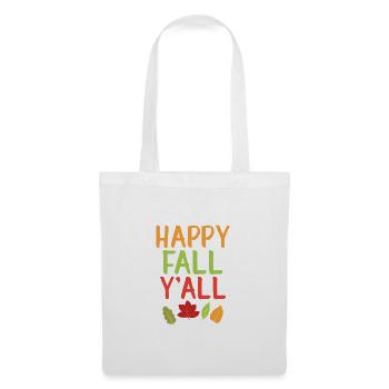 Herbstlaub Happy Fall Y'All Thanksgiving - Stoffbeutel - Weiß - Vorne