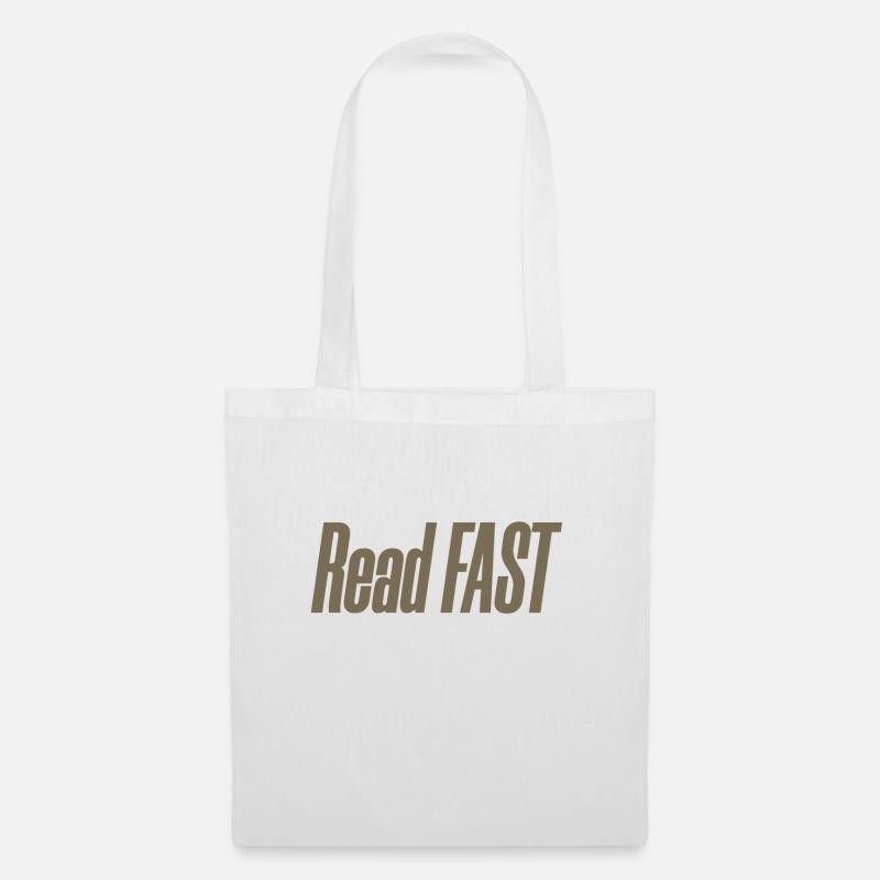 Lesergeschenk Lesen Sie Fast Live Slow Book Lover Geschenk - Stoffbeutel - Weiß
