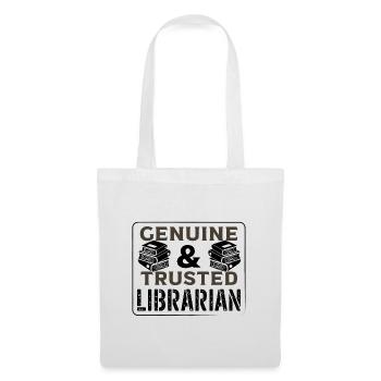 Idée cadeau de bibliothécaire Bibliothécaire authentique et de confiance - Sac en tissu - blanc - Devant