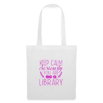 Librarian Gift Keep Calm In A Library Book Lover - Tote Bag - white - Front