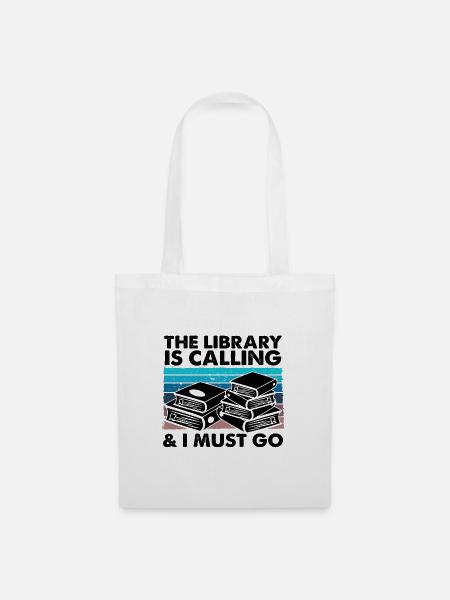 Bibliothecaris Gift Library Calling Must Go Boekenliefhebber - Stoffen tas - wit
