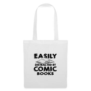 Comic-Süchtige Geschenke leicht ablenken von - Stoffbeutel - Weiß - Vorne