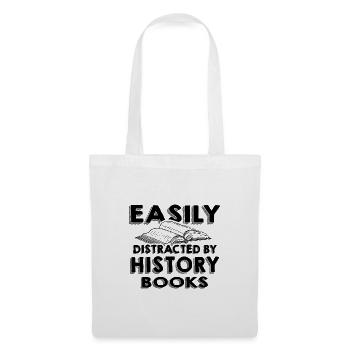 Historian Gifts Easily Distracted by History Books - Tote Bag - white - Front