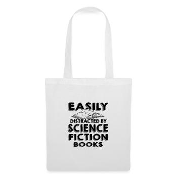 Cadeaux de lecteur de science-fiction facilement distraits par - Sac en tissu - blanc - Devant