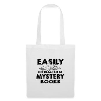Mystery Book Lover Geschenke leicht abgelenkt von - Stoffbeutel - Weiß - Vorne
