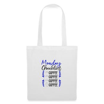 Coffee Drinker Gifts Monday Checklist Coffee - Tote Bag - white - Front