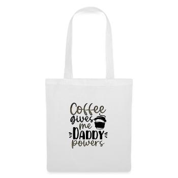 Papa Geschenke Kaffee gibt mir Papa Powers Kaffee - Stoffbeutel - Weiß - Vorne