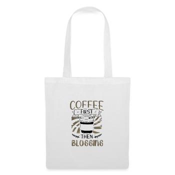Blogger Cadeaux Café d’abord, puis Cadeaux de blogs - Sac en tissu - blanc - Devant