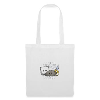 Ne pouvons-nous pas tous nous entendre Rock Paper Scissors - Sac en tissu - blanc - Devant