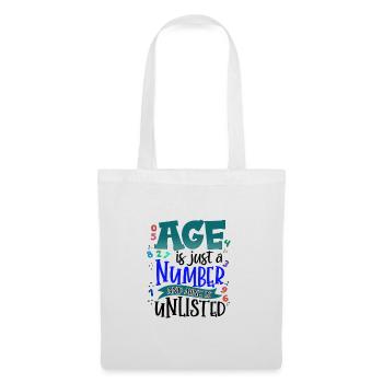 Cadeaux d’anniversaire L’âge n’est qu’un nombre et le mien est - Sac en tissu - blanc - Devant