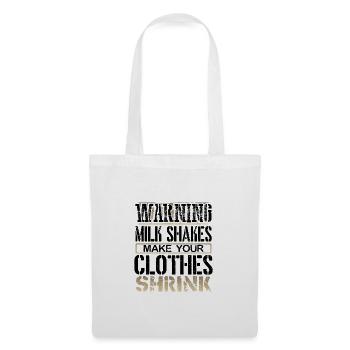 Avertissement de cadeaux de milkshake Les milkshakes font des vêtements - Sac en tissu - blanc - Devant