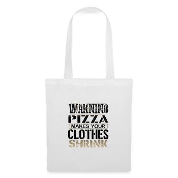 Pizza Lover Gifts Warning Pizza Makes Clothes - Tote Bag - white - Front