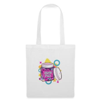 Colorful and Fun Happy Pills Sarcasm Humor Gift - Tote Bag - white - Front