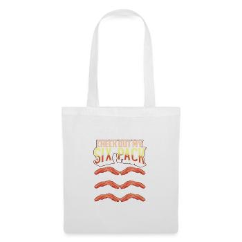 Fitness Humor Check Out My Six Pack Bacon Lover - Tote Bag - white - Front