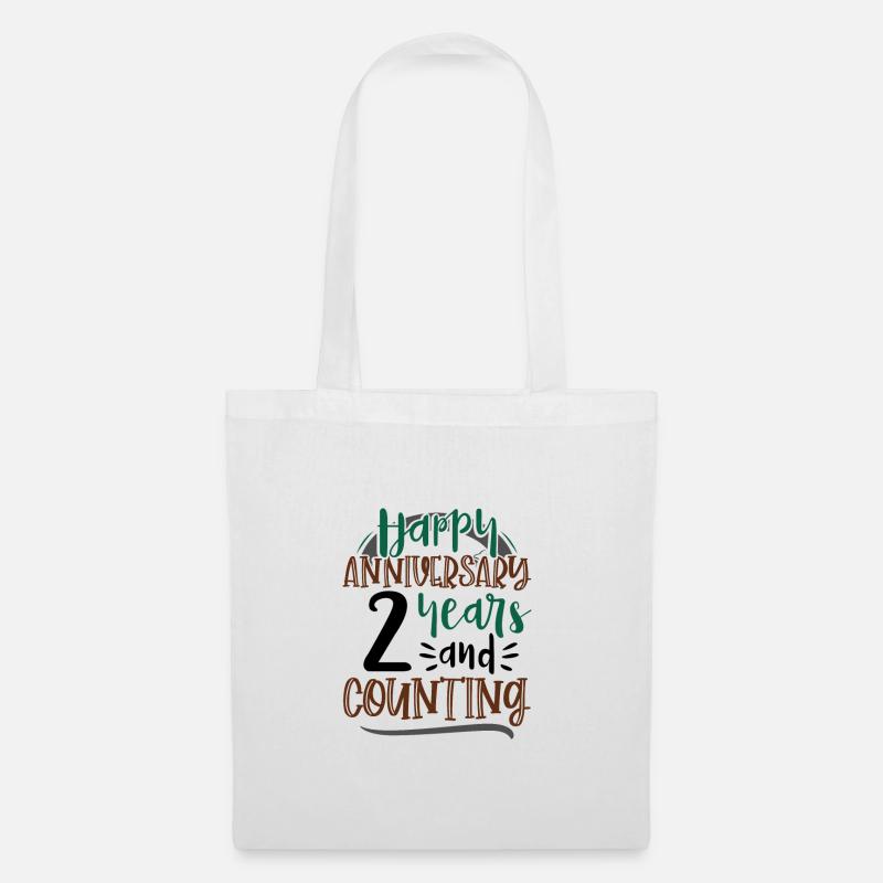 Happy Anniversary 2 Years and Counting 2nd - Tote Bag - white